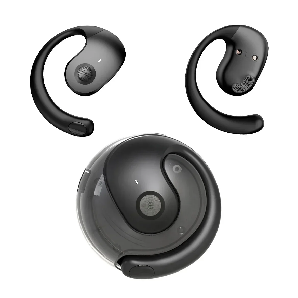 Earphones - 透明なデザインのTWSワイヤレスイヤホン。Bluetooth接続、ディスプレイ付き。ジムやオフィスでの使用に最適。Air 31。送料は2レアル。