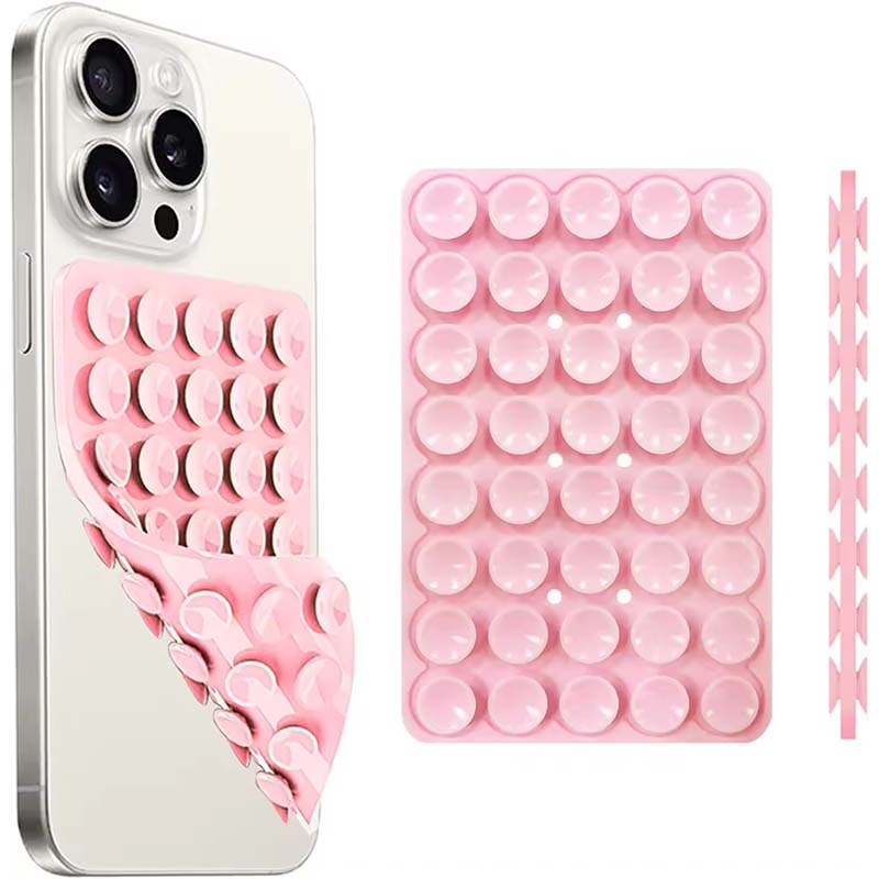 Phone Cases - 強力な両面グリップ付きシリコン吸盤式スマホスタンド、ビデオ固定パッド、シリコンゴム吸盤、シリコンケース