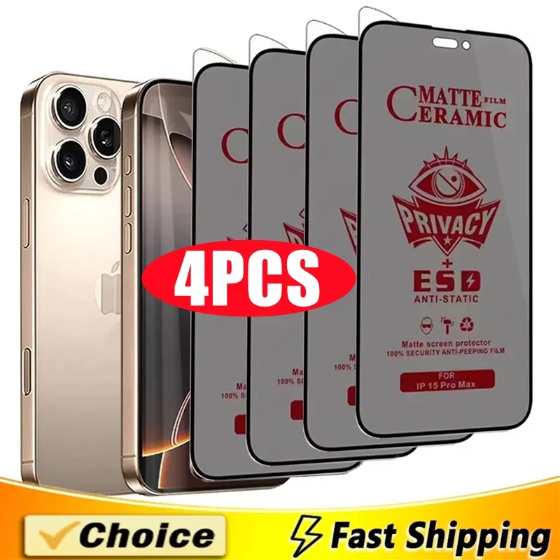 Matte Anti Glare Screen Protector - プライバシー用セラミックマット保護フィルム,iPhone XR XS 12 13 mini