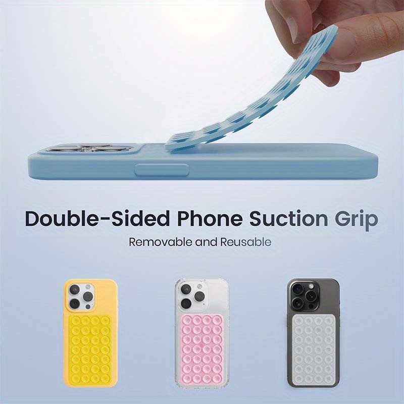 強力な両面グリップ付きシリコン吸盤式スマホスタンド、ビデオ固 - Phone Cases のレビューと価格