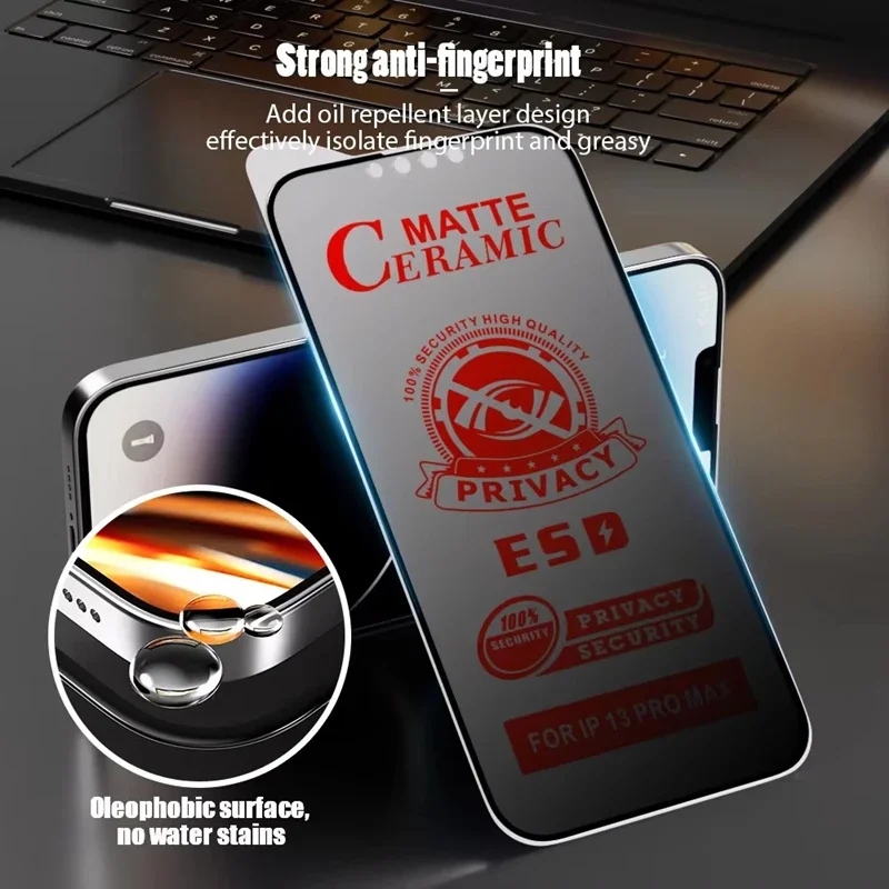 プライバシー用セラミックマット保護フィルム,iPhone X - Matte Anti Glare Screen Protector のレビューと価格
