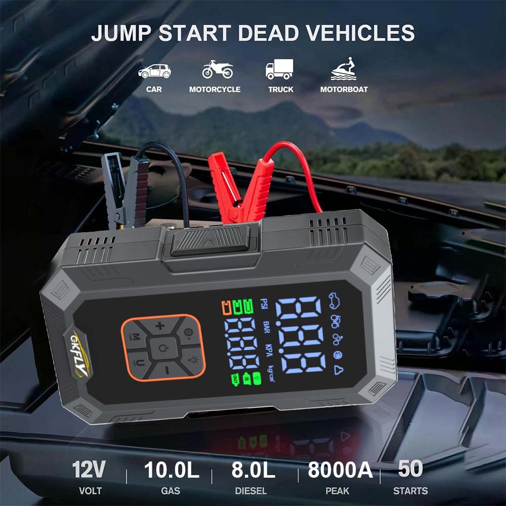 4 in 1 車用ジャンプスターター 8000A（ピーク電流 - Power Banks のレビューと価格