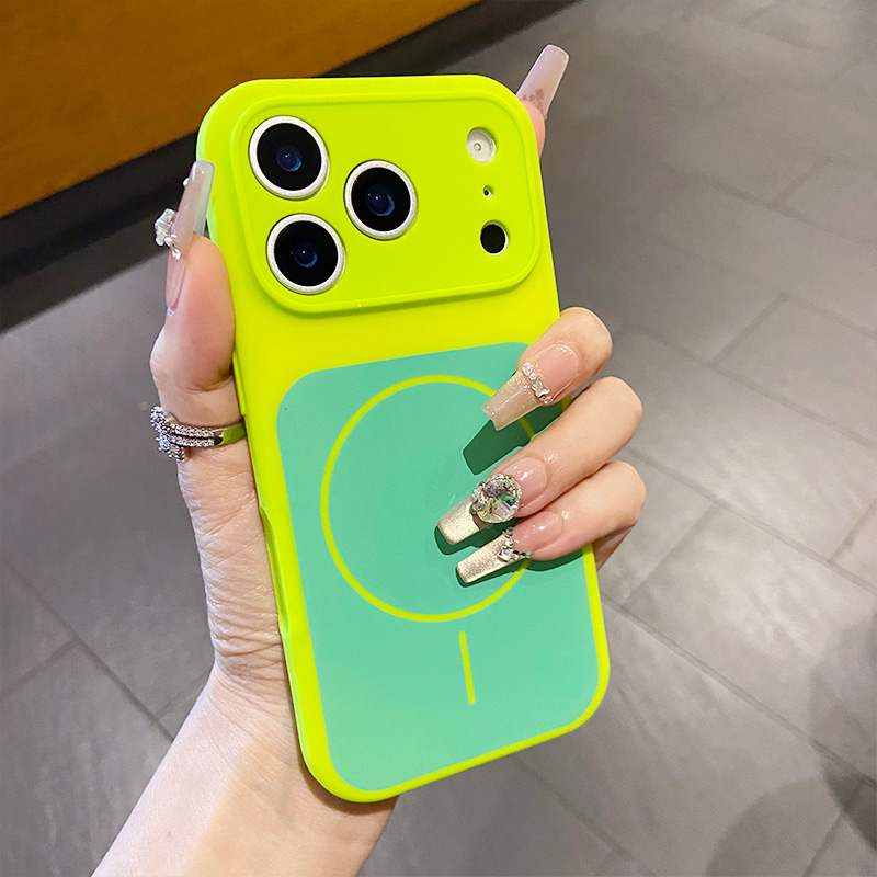 カラーブロッキングリキッドシリコン製Magsafe対応ケース - Liquid Silicone Magnetic Phone Case のレビューと価格