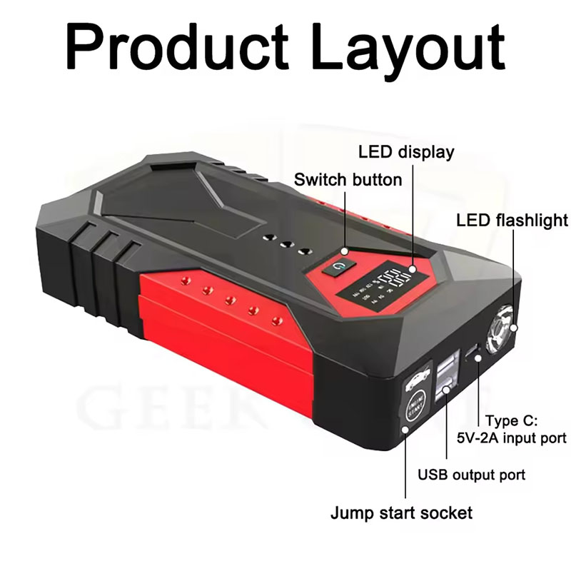 携帯型カージャンプスターター。12Vの緊急用電源バンク兼バッ - Power Banks のレビューと価格