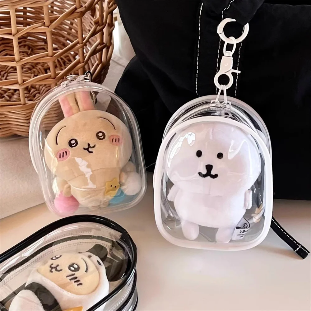 12cmの透明PVC製収納バッグ。キーチェーン付き。カラフル - Earphones のレビューと価格